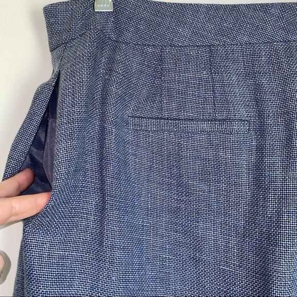 2Pc Lafayette 148 Conall Jacket and Dalton Wide Leg Pants Linen Blend Bluestone - Picture 12 of 16